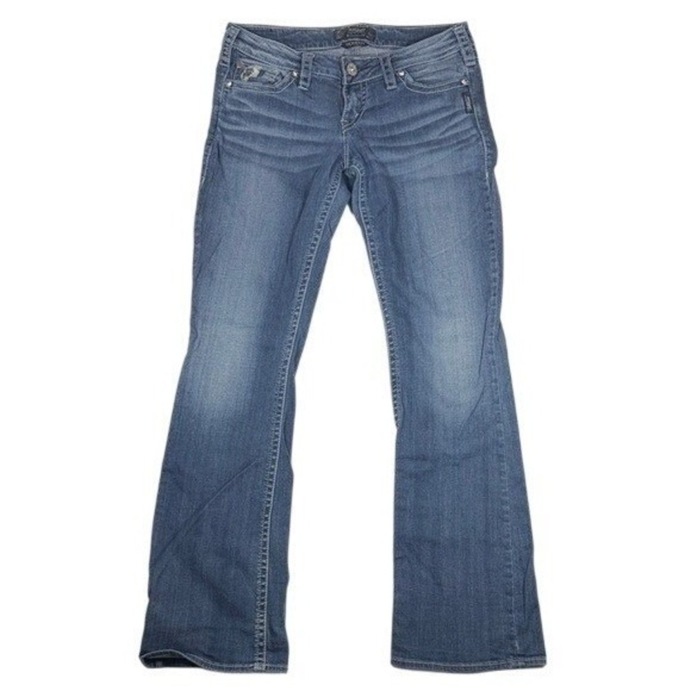 Silver Jeans Co. Jeans Womens 28 Pioneer Blue Mid Rise Bootcut Stretch Denim